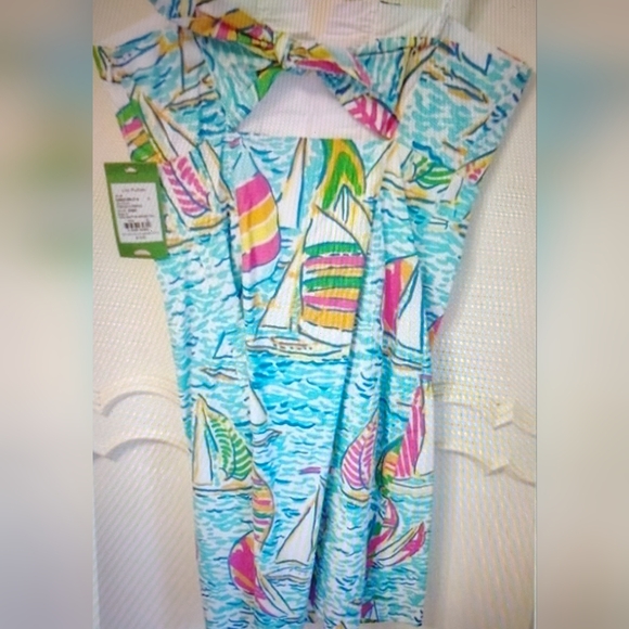 NEW Lilly Pulitzer You Gotta Regatta Franco Sz 00 Strapless Sailing Tuxedo Dress - Picture 3 of 9